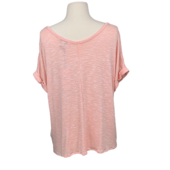 JUICY COUTURE Top Tie-Front Dolman Short Sleeve V-Neck Top Pink Medium - Picture 5 of 5